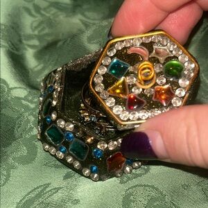 Colorful mini Jewelry vintage Trinket Box holder whimsigoth